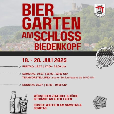 Einladungsbild zum Biergarten am Schloss