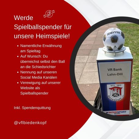 Spielballspende VfL Biedenkopf