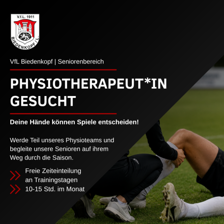 Physiotherapeut*In gesucht
